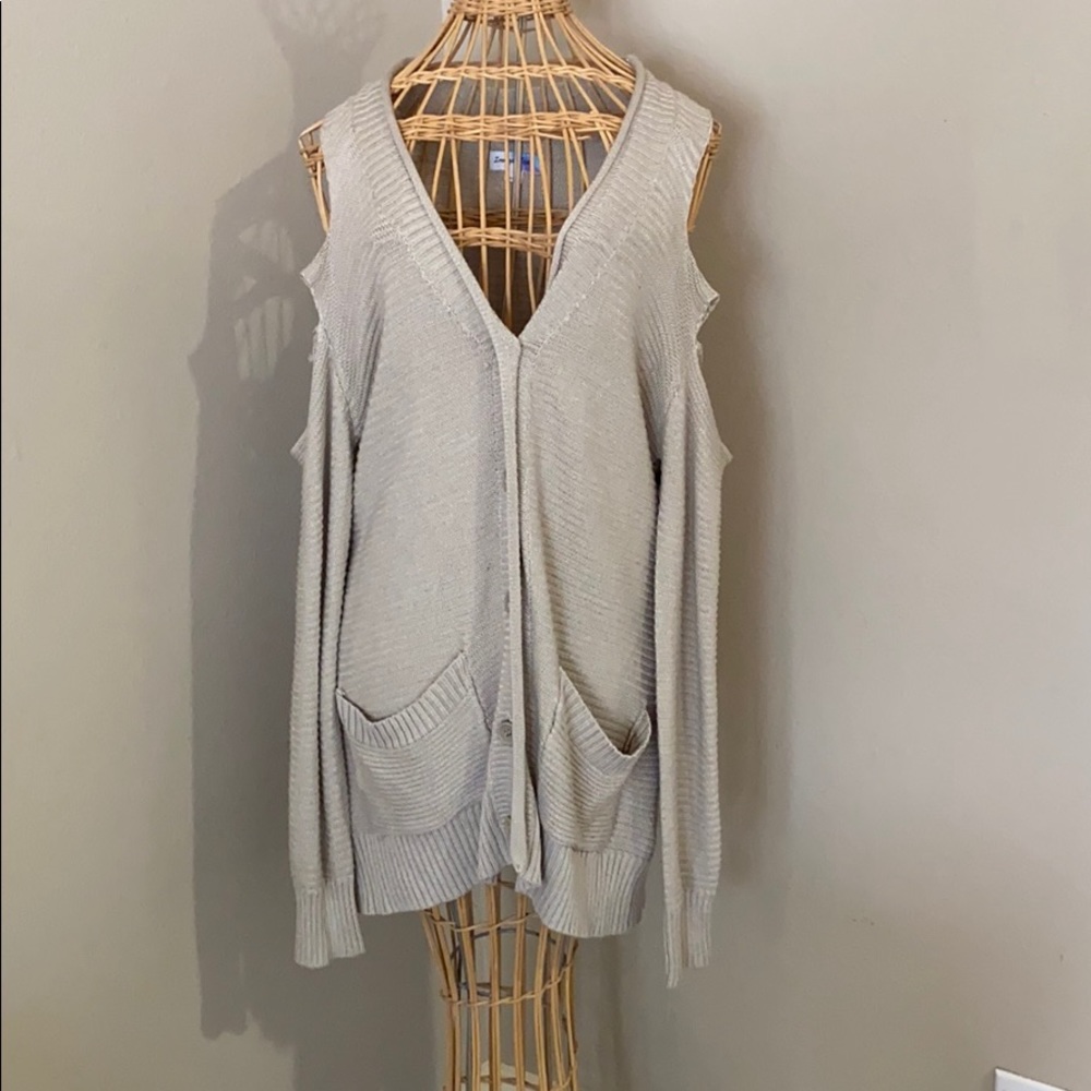 🌙✨ Cold Shoulder Sweater